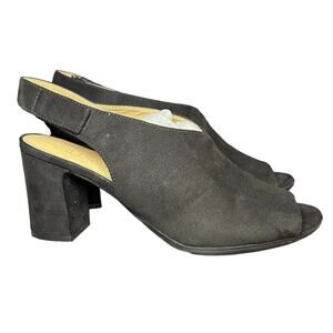 Naturalizer Preston Vegan Leather Peep Toe Sandals - 9.5